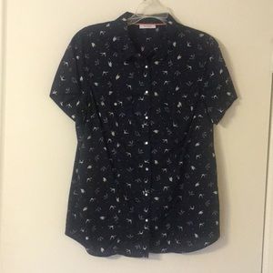 📎 Birds print shirt.